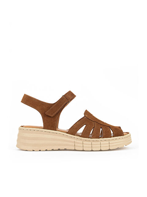 Ziya Ayakkabı Kadın Hakiki Deri Sandalet 1611008Z452 Taba