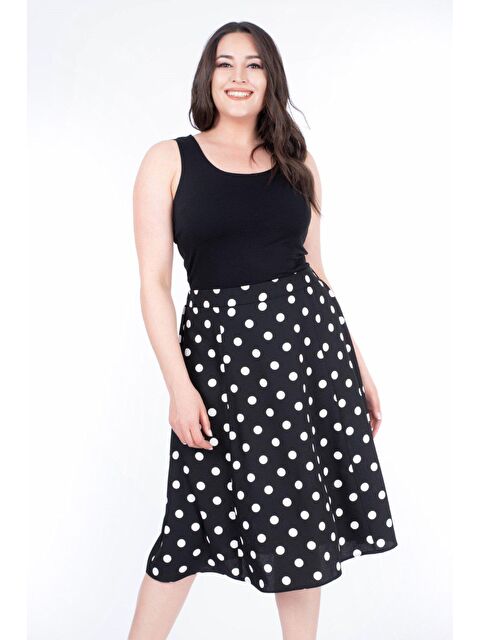 Mylinemoda Arka Bel Lastikli Çan Etek - S000239006-19351