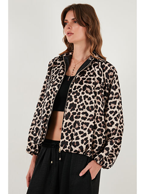 Lela Oversize Klasik Yaka Yarasa Kol Fermuarlı Bomber Ceket 6839636 - S000463878-19413