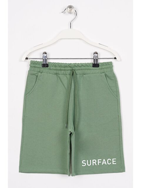 Zepkids Yazı Baskılı Çağla Yeşili Renk Erkek Çocuk Kapri - S000356647-14939