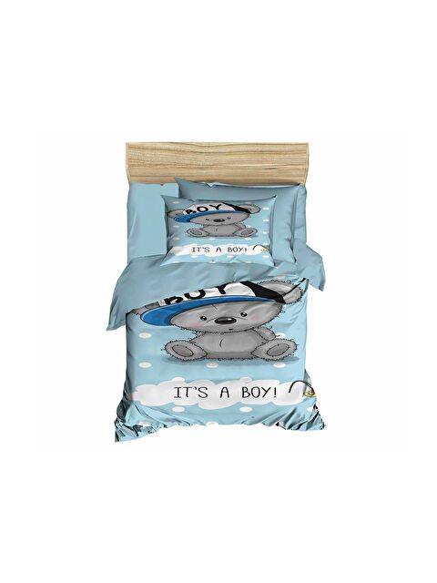 Çeyiz Diyarı Dijital Baskılı 3d Bebek Nevresim Takımı Bear Boy Su Yeşili - S000496337-18194