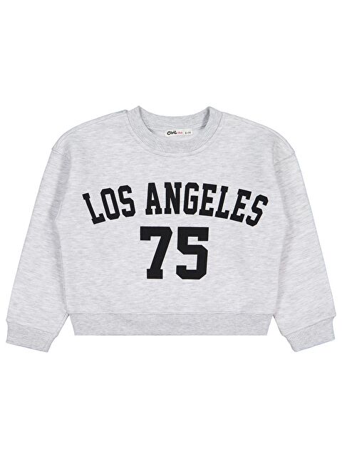 Civil Girls Los Angeles Baskılı 6-9 Yaş Sweatshirt - Gri 8-9 Yaş - S000469230-20600