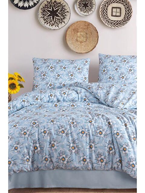 Çeyiz Diyarı Gökçil Tek Kişilik Nevresim Takımı Mavi - S000496342-17234