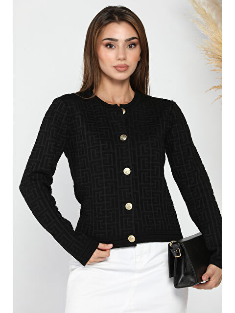 Gülseli Kadın Kabartma Desen Triko Hırka - S000289882-19351