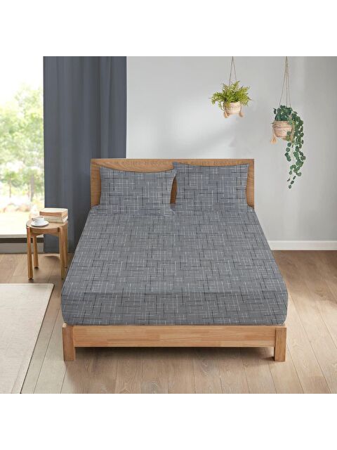 Evmila Modern Desen Baskılı Çift Kişilik 180x200 Cm Çarşaf Takımı - S000124302-23173