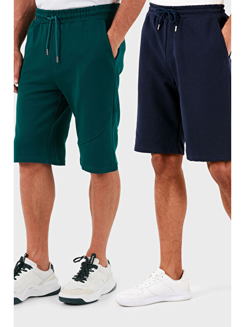 Buratti Pamuklu Regular Fit Normal Bel Cepli 2'li Paket Şort 590804142S2 - S000387097-37378