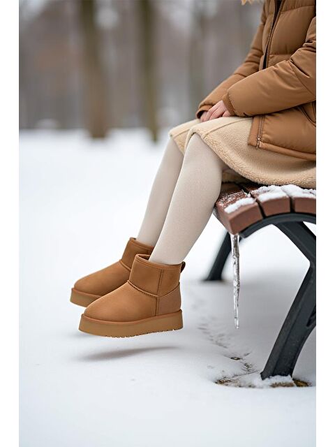 DARK SEER Snie C. Günlük Kız Çocuk Kürklü Bot Günlük Ayakkabı Sneaker 2025 - S000524104-14955