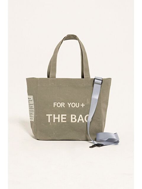 For You Bag Kanvas Büyük Boy Gri Çanta - S000273245-20600