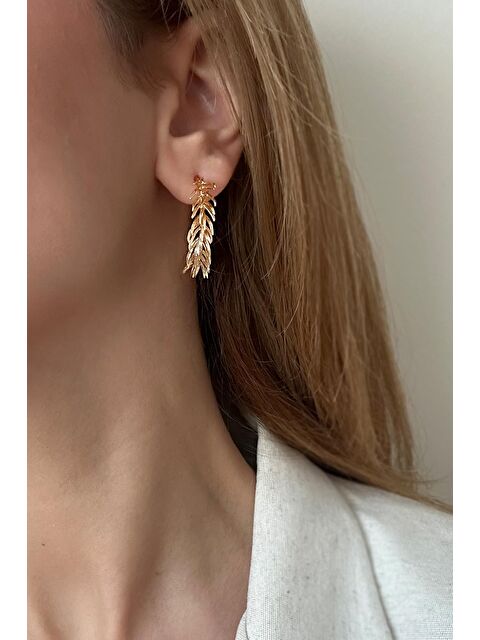 New Obsessions Altın Kaplama Sahure Serisi Başaklar Halka Küpe - S000330093-20076