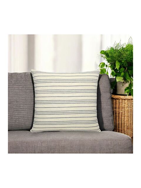 Asdiva Bohem Tarzı Keten Kumaş Çizgili Dekoratif Kırlent Kılıfı 45x45 - S000344566-19928