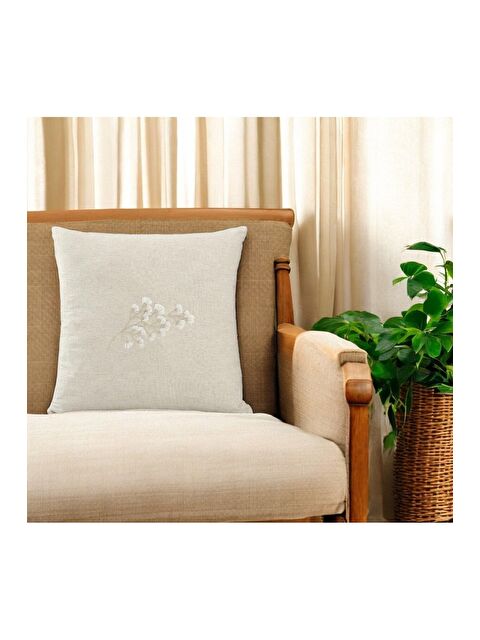 Asdiva Bohem Tarzı Keten Pamuk Nakışlı 45x45 Kırlent Kılıfı - S000344565-20622