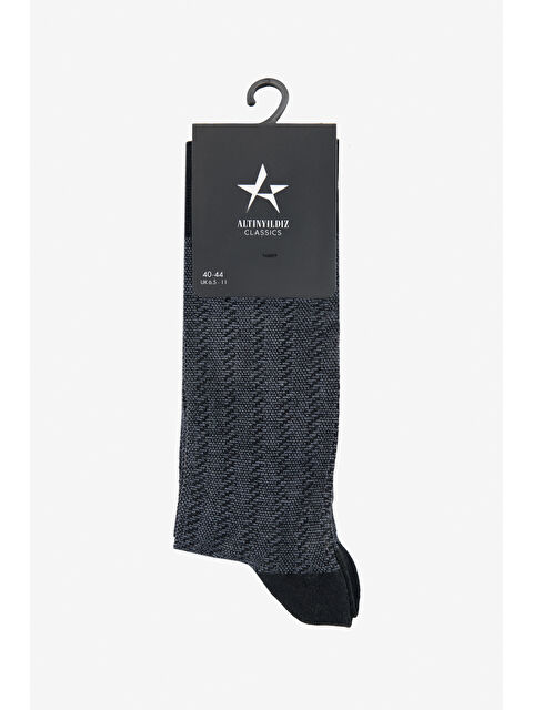 Altınyıldız Classics Erkek Siyah Desenli Tekli Çorap - S000413135-19351