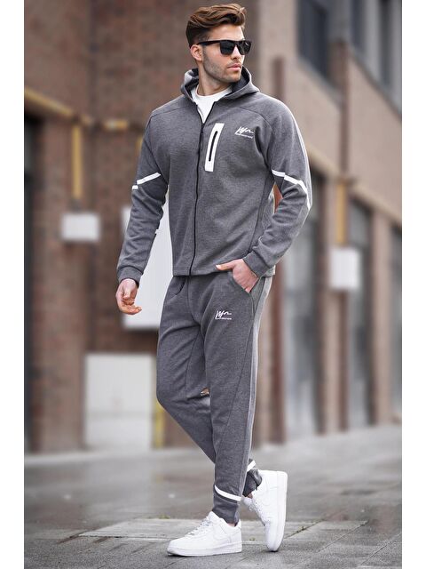 Madmext Kapüşonlu Antrasit Erkek Eşofman Takımı 6813 - S000056721-29666