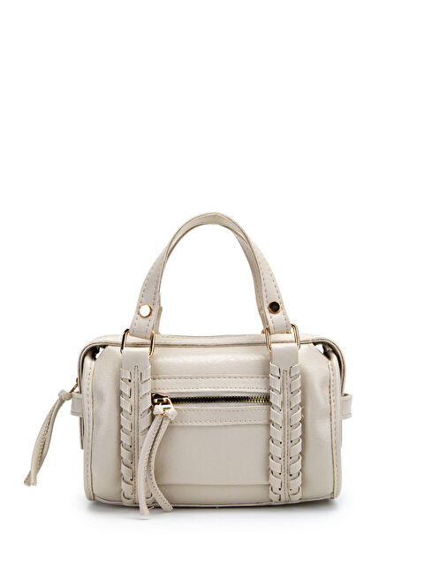 Minebag Örgü Ve Sarkıt Detaylı Jimmy Kadın Çapraz Çanta Krem