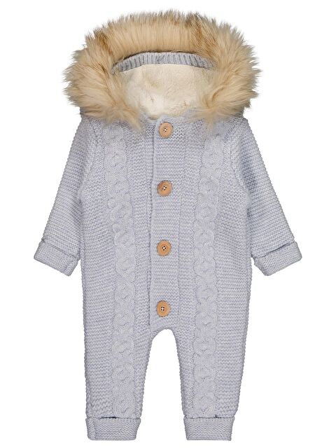 Civil Beybek Kapüşonlu 3-12 Ay Tulum - Mavi 9-12 Ay - S000509126-17234