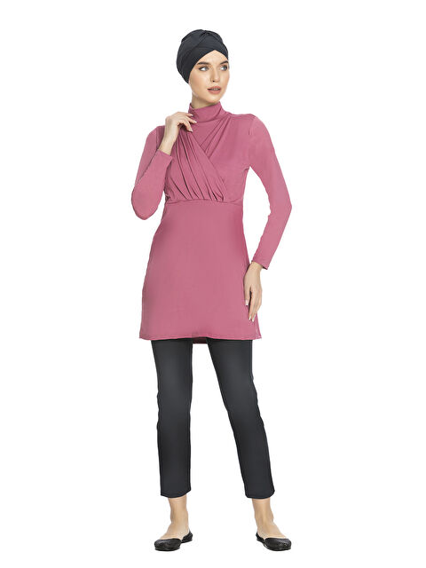 Remsa Büyük Beden Elastanlı Tam Kapalı Tesettür Mayo 1285 Pembe - S000347589-20024