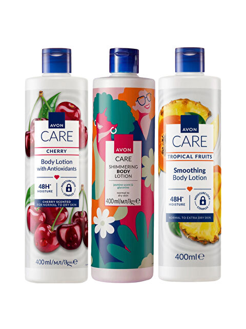 AVON Kiraz ve Yasemin Kokulu , Tropik Meyve Özü İçeren Vücut Losyonu Paketi - S000399990-10231