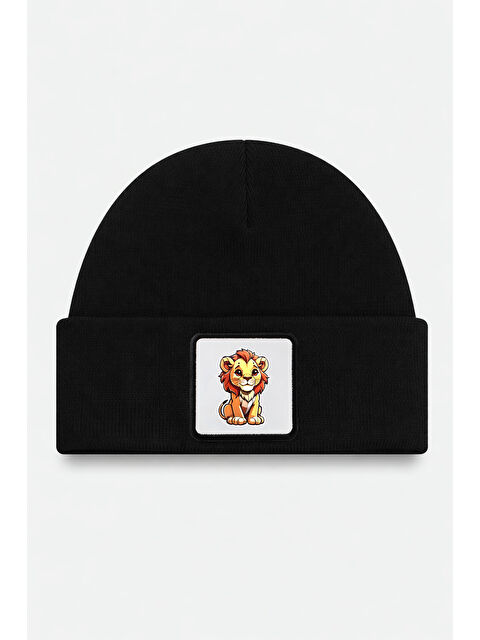 BlackBörk Aslan Logolu Siyah Çocuk Bere