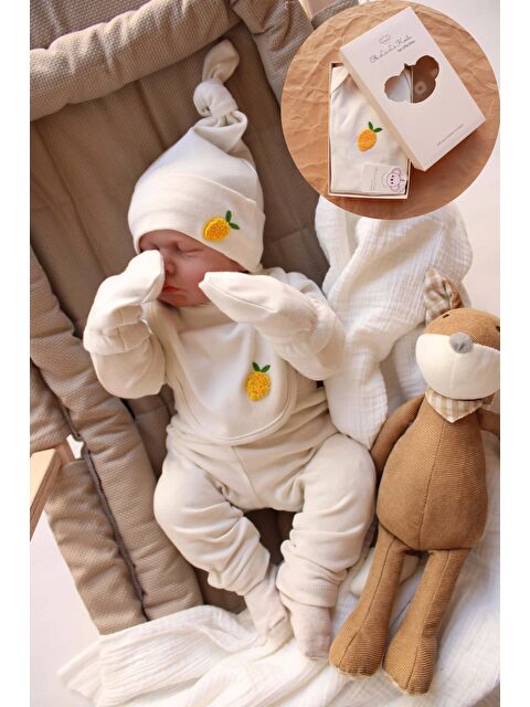 Oh La La Koala For Little Ones Limon Nakışlı 5li Uzun Kollu Yenidoğan Set (0-3 Ay)