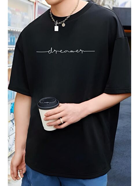 Oksit Dream 02 Baskılı Bisiklet Yaka Unisex Tişört - S000144340-19351