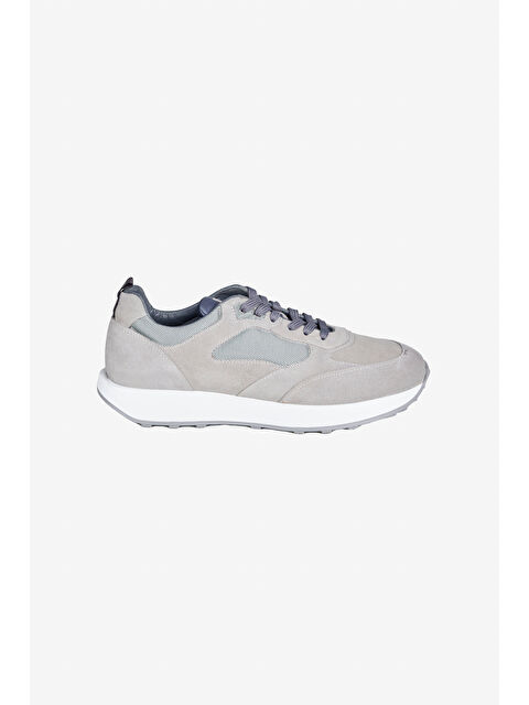 Altınyıldız Classics Erkek Gri %100 Deri Sneaker Spor Ayakkabı - S000403125-20600