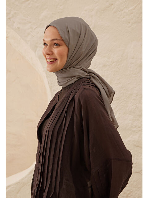 Fresh Scarfs Rami Viskon Şal Koyu Gri - S000420268-29351
