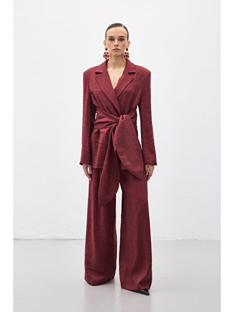 SATEEN Freya Pantolon - Bordo - S000521590-19951