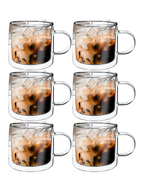 Kitchen Design Lab Çift Cidarlı 250 ml Cam Kupa Seti 6 Adet - S000424507-26865