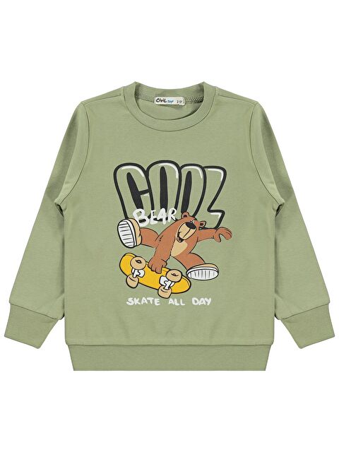 Civil Boys Cool Baskılı 2-5 Yaş Sweatshirt - Haki 5-6 Yaş - S000510597-18547