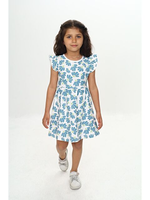 Toontoykids Kız Çocuk Çiçek Baskılı Elbise - S000393907-17234