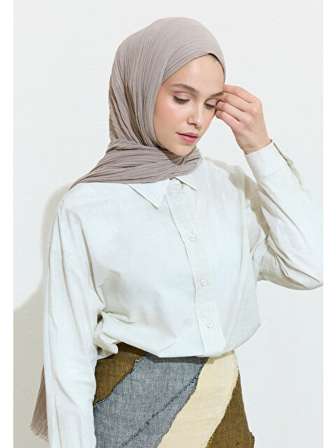 Fresh Scarfs Pamuklu Keten Şal Mashroom Soup - S000420027-25636