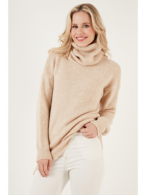 Lela Balıkçı Yaka Örme Uzun Kazak 4615018Y - S000256303-19928