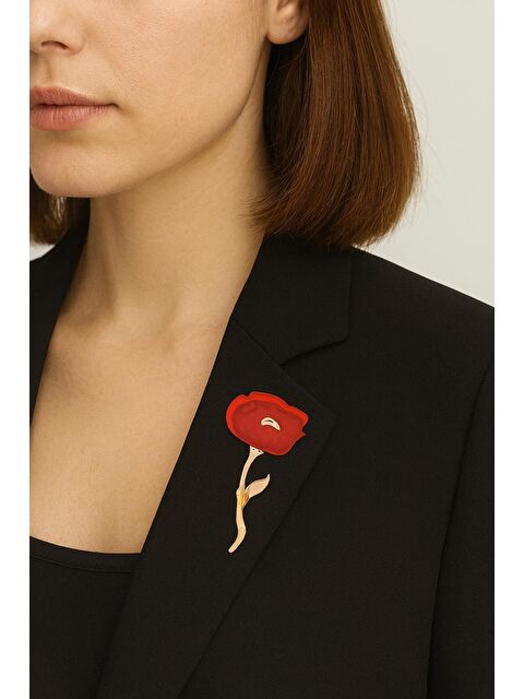 New Obsessions Aşk Gülü Broş Yaka İğnesi - S000444568-20076