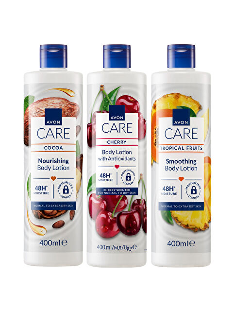 AVON Kakao Yağı Tropik Meyve Özü ve Kiraz Kokulu Üçlü Vücut Losyonu Paketi - S000399993-10231