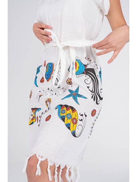 Varol Baskılı Bambu Plaj Elbisesi - S000379626-19966