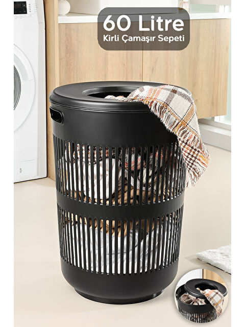 Meleni Home Kapaklı Kirli Çamaşır Sepeti 60 l