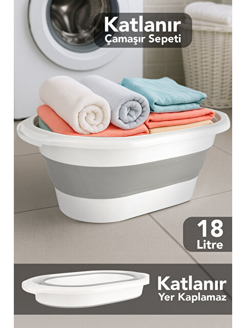 Meleni Home Katlanır Çamaşır Sepeti 18 l