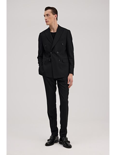 JAKAMEN Siyah Slim Fit Sivri Yaka Takım Elbise - S000495543-19351