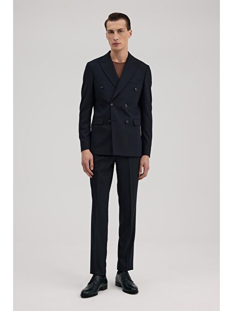 JAKAMEN Lacivert Slim Fit Sivri Yaka Takım Elbise - S000495543-21164