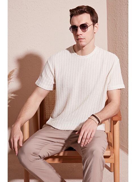 Buratti Pamuk Karışımlı Bisiklet Yaka Regular Fit Tişört CF24S218001 - S000142433-19965