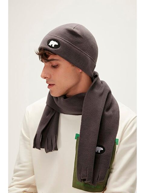 Bad Bear Badman Antrasit Polar Atkı - S000247356-29666