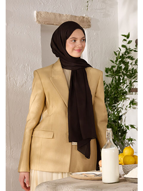 Fresh Scarfs Soft Viskon Şal Acı Kahve - S000414328-28102