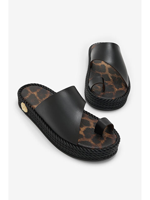 TONNY BLACK Kadın Siyah Poli Taban Rahat Kalıp Parmak Arası Terlik - S000511002-19351