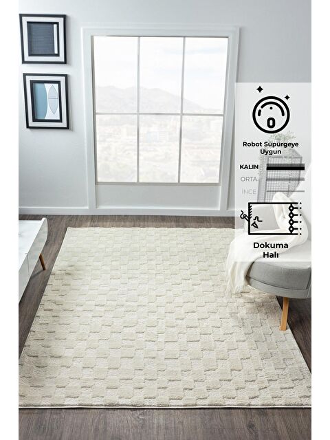 Konfor Halı Jung 7184 Modern Dokuma Yumuşak Post Shaggy Halı-80x150 cm - S000162781-19966