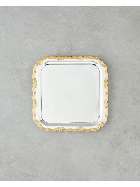 English Home Glint Metal Tepsi 20x20 cm Gold-Silver - S000437019-37293