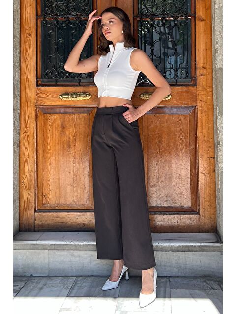 Gülseli Kadın Bel Lastikli Cırtlı Palazzo Pantolon - S000399356-29704