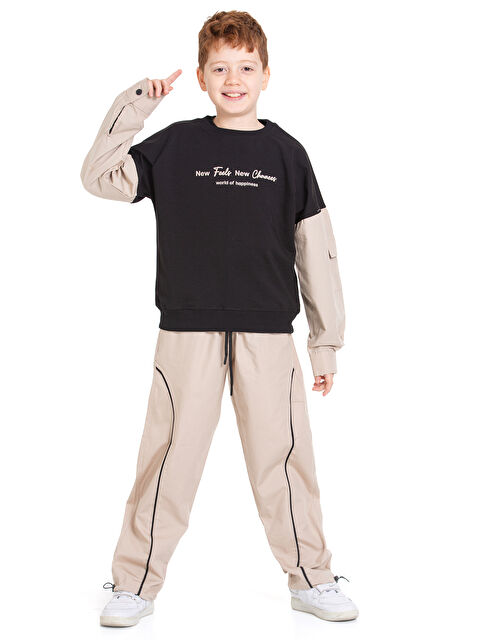 pi pengai Erkek Çocuk 2 İplik Kol Cepli Alt-Üst Takım P1076 - S000350211-19351