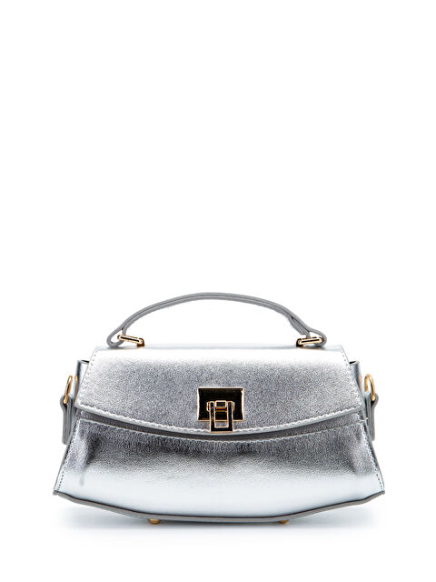 Minebag Kilit Detaylı Luvia Kadın Çapraz Çanta Gümüş