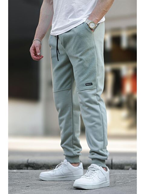 Madmext Yeşil  Paçası Lastikli Polar Erkek Jogger Eşofman Altı 6555 - S000273544-18194