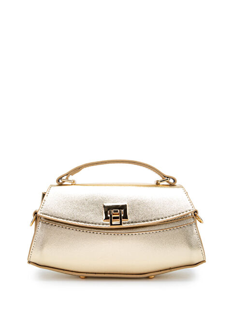 Minebag Kilit Detaylı Luvia Kadın Çapraz Çanta Gold